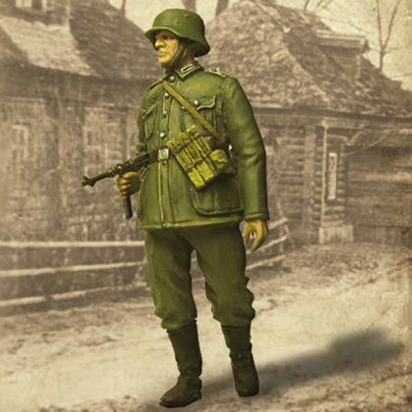 1/35树脂人物兵人模型 二战德国士兵 包邮gk白模手办军事战争狂游