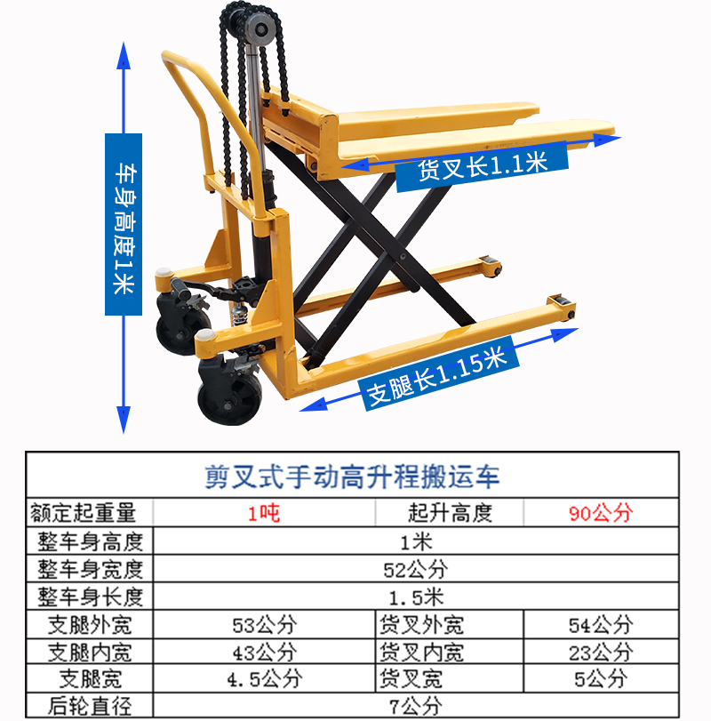 小叉车液压升降车手推车小型搬运车手动微型升高车装货车地牛新款