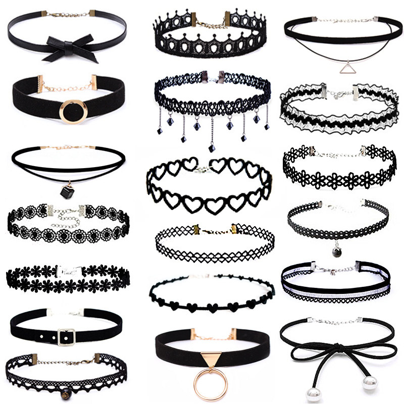 特价脖子饰品 颈带 蕾丝_韩国choker项链女锁骨链短款脖子颈带网红