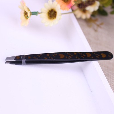 芳龄老牌子进口不锈钢眉夹镊子斜口眉毛夹修眉刀眉钳拔胡子毛斜角