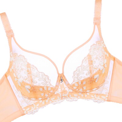 超薄透明聚拢调整型文胸大码透气内衣75c80d90e95f42bc38d85e70cd