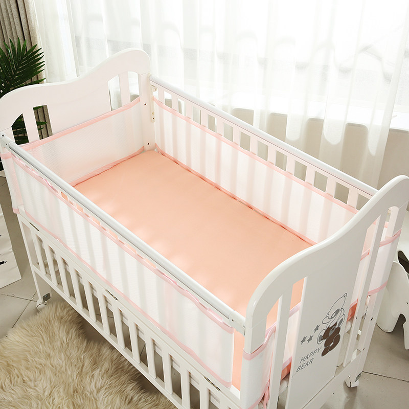 婴儿床床围四季通用防撞透气3d网眼夏季新生儿床维宝宝床围边套件