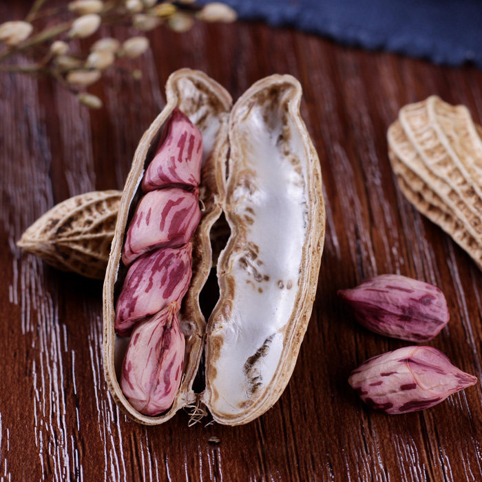 云南七彩花生农家原味七彩野地生花生带壳新货500g非红皮花生五彩