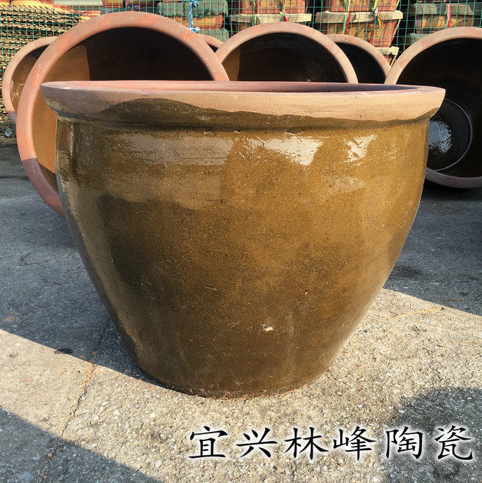 水缸陶缸_宜兴陶瓷大水缸500斤容量板缸地缸 250公斤酒缸 发酵陶缸