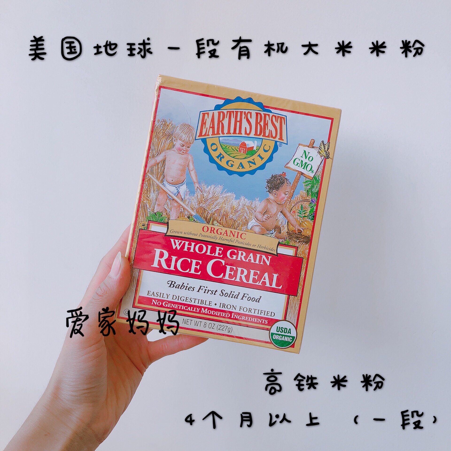 一折有机大米粉_美国earths best地球米粉1段有机高铁大米米粉 婴儿