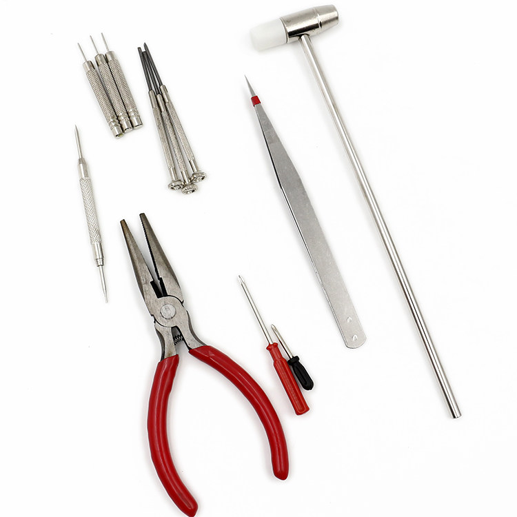 修表工具包钟表手表维修工具拆表器换电池开表盖维修包工具组合装