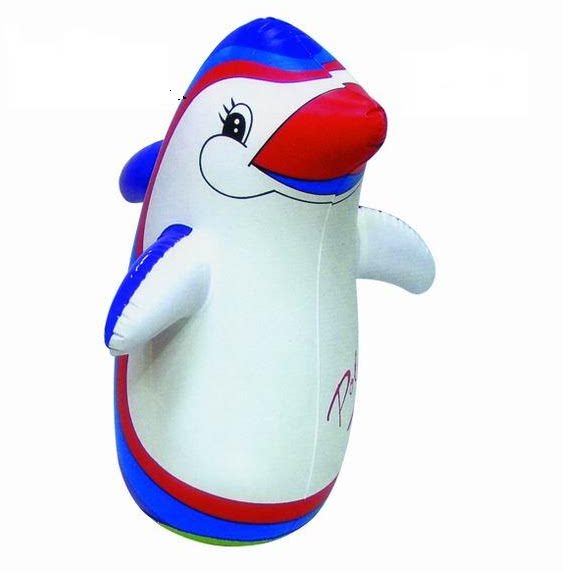 热销企鹅号_小号充气不倒翁塑料儿童玩具圣诞节日礼物正品企鹅不倒翁