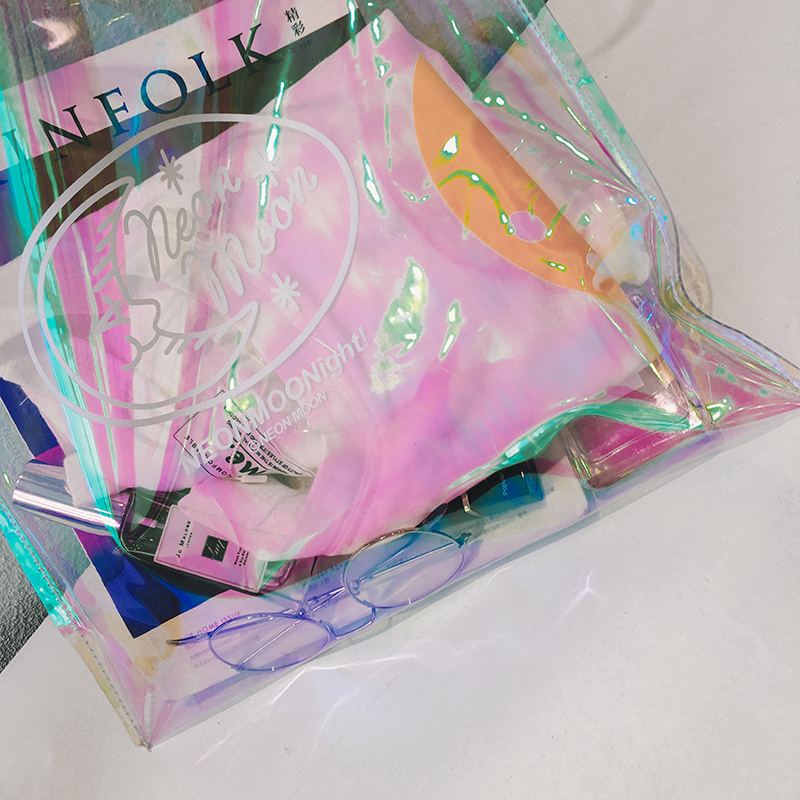 塑料袋包包女2018夏季新款透明果冻包沙滩大