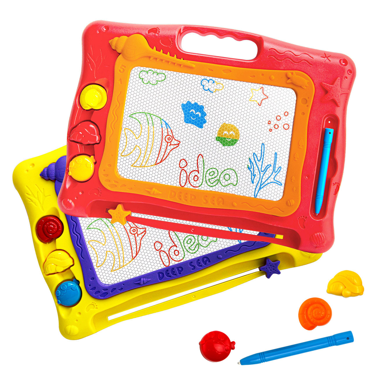 儿童画板写字板大号彩色磁性画画板黑板宝宝1-3岁婴儿涂鸦板玩具