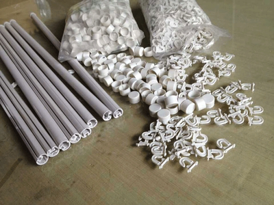 pvc塑料挂轴海报挂轴杆铝合金商场吊旗杆圆轴卷轴影楼夹画轴白色