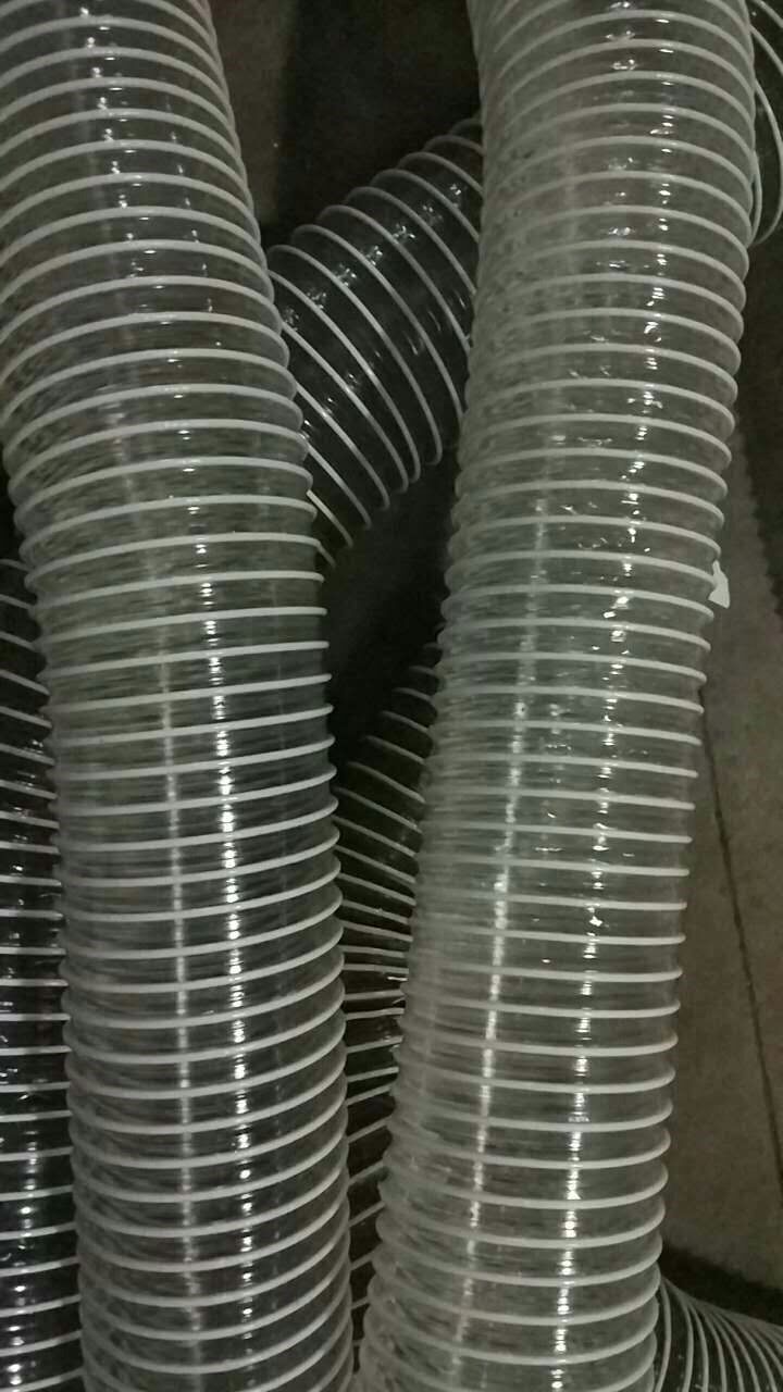 排风管 100mm_4寸塑料管pvc夹筋管排风管波纹管排颗粒管木工吸尘管