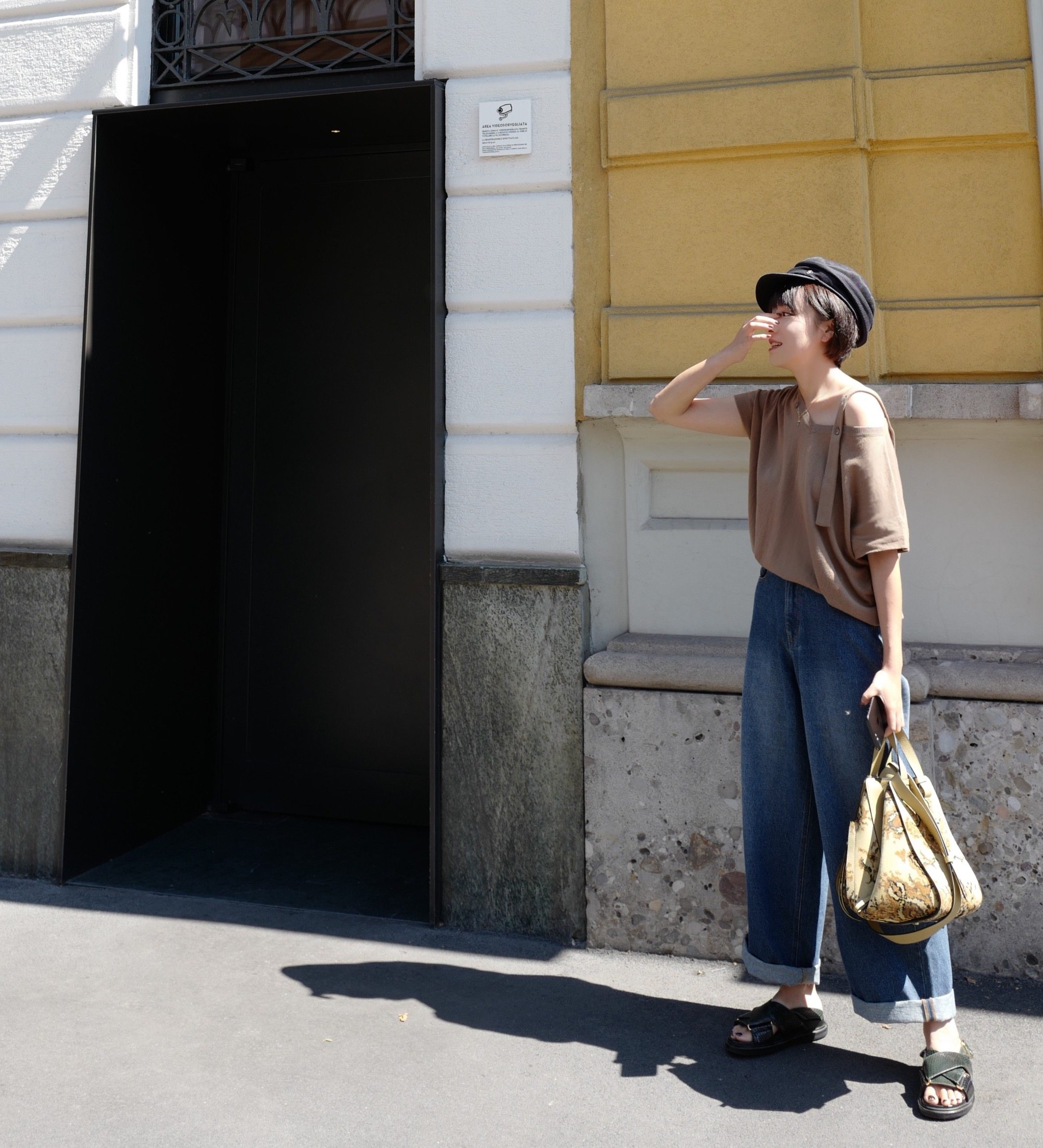 coziness/80年代时髦复古boyfriend宽松直筒牛仔裤