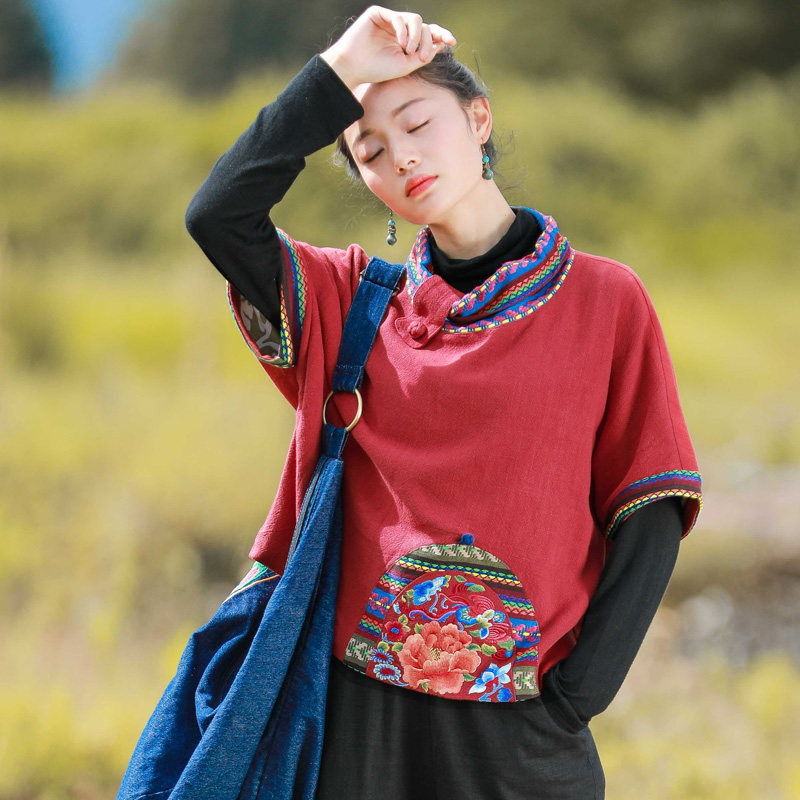 一折复古民族风女装