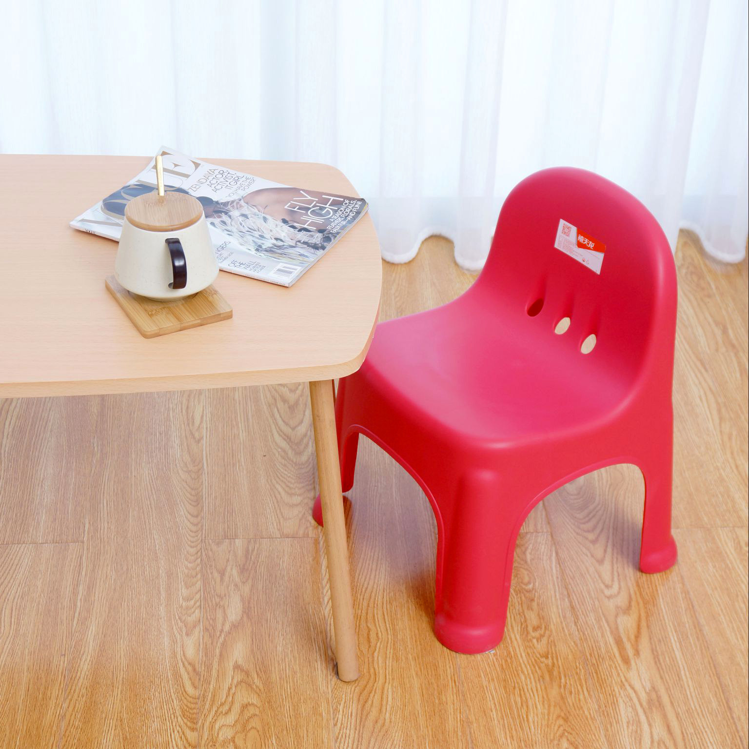 热销凳子家用 靠背椅_禧天龙儿童靠背小椅子 家用塑料加厚小板凳 幼儿