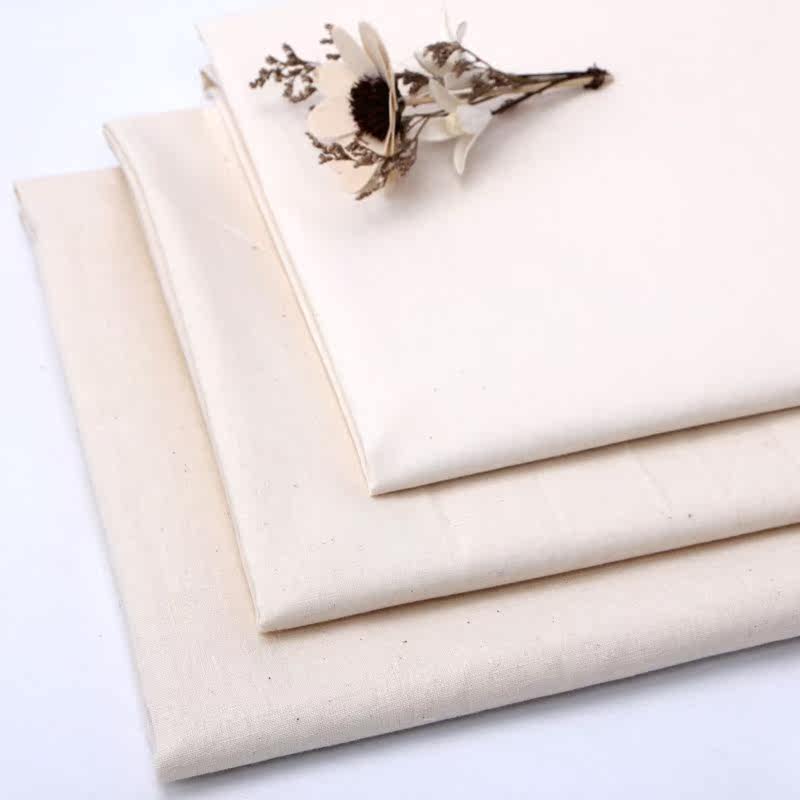 纯白色_白坯布布料 白布料纯色涤棉白色棉布扎染布立裁纯白白棉布白 