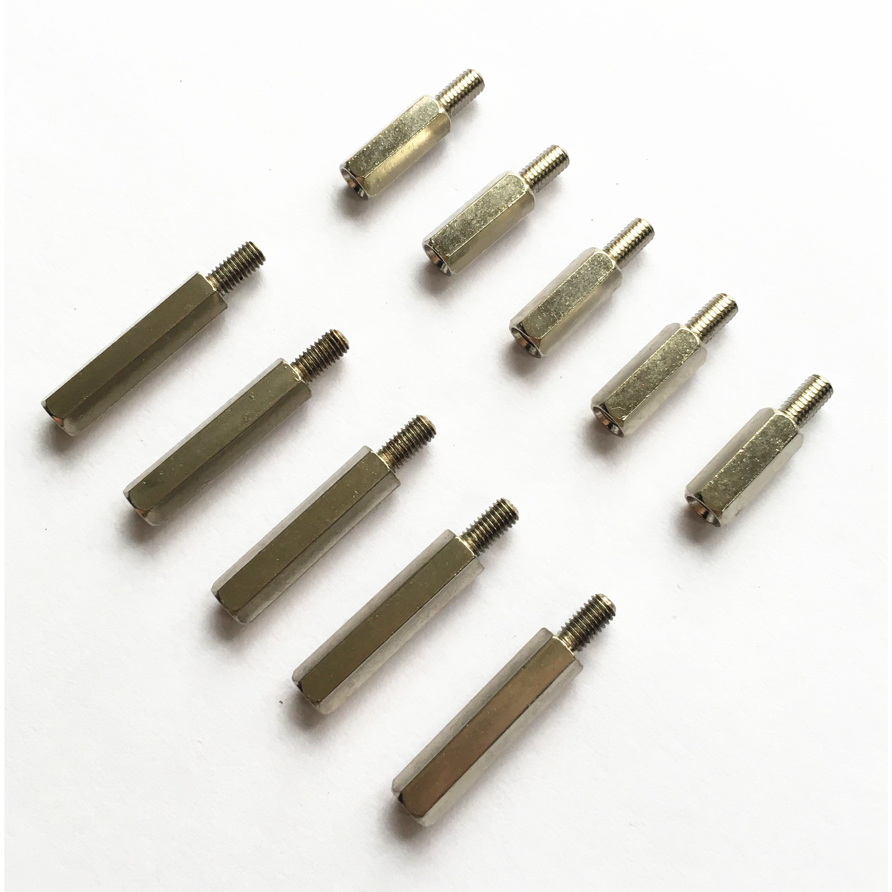 六角螺柱_镀镍铜柱pcb主板阴阳铜柱机箱螺柱六角隔离柱m3*5 5,6,7,8