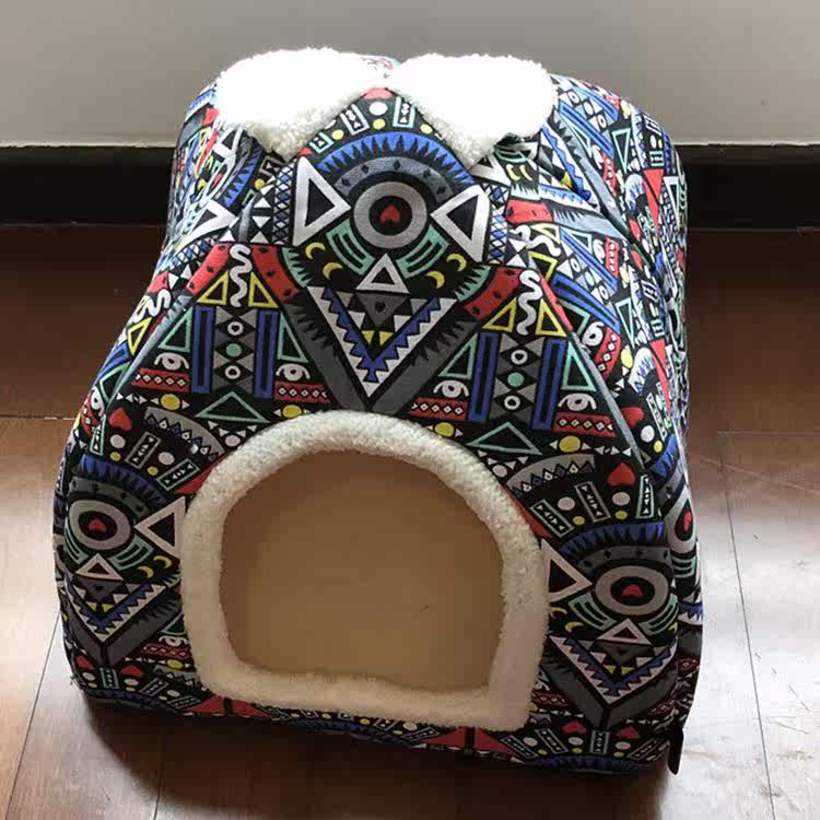 猫窝 保暖款_2018新款狗窝蒙古包保暖小型犬宠物猫窝室内泰迪猫咪狗屋