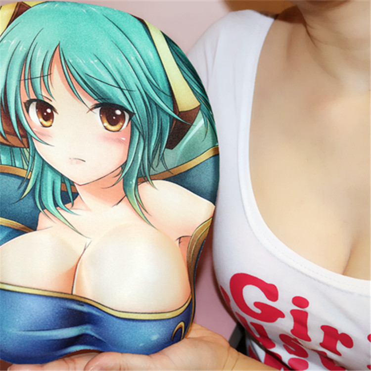 lol周边英雄联盟琴女鼠标垫好运姐硅胶立体3d护腕垫卡特美胸桌垫