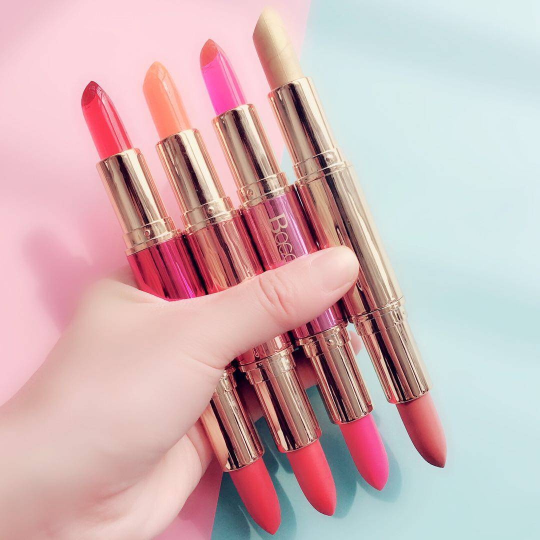 可以吃的果冻口红持久保湿双色不沾杯不掉色韩国正品防水不脱色