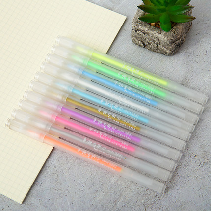 和硕彩色中性笔手账笔手绘高光绘画笔白色高光画画笔0.