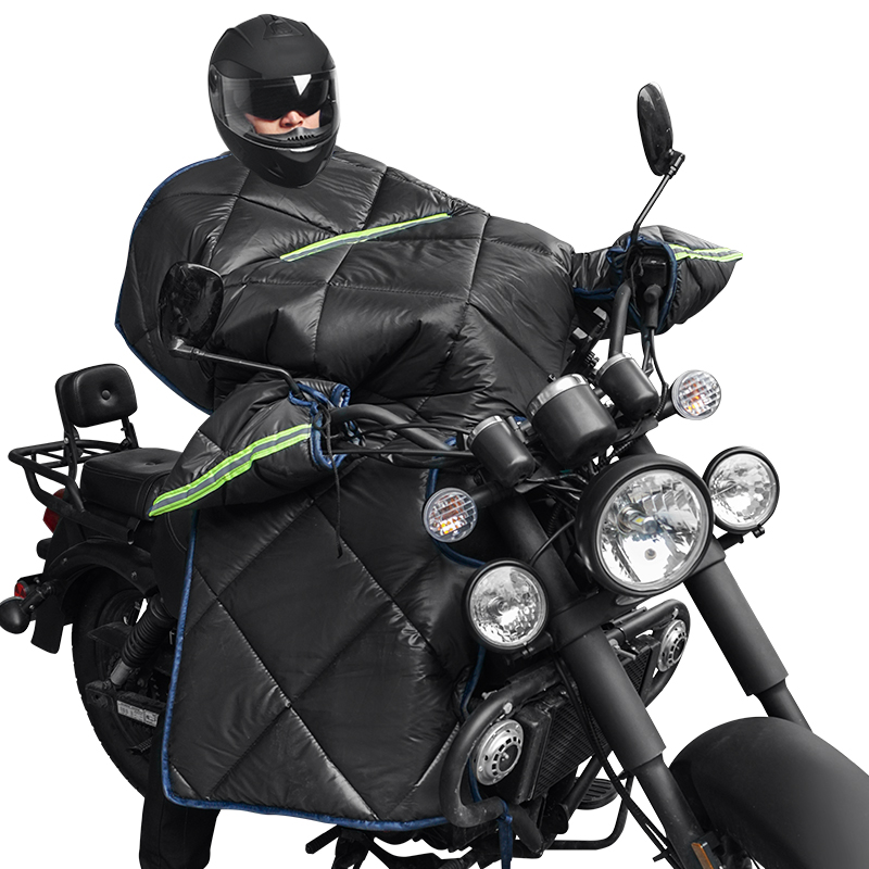 弯梁125摩托车挡风被冬季防风护膝加大加厚保暖跨骑摩托车挡风罩