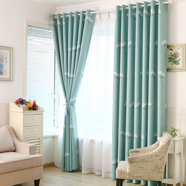 欧思博田园蒲公英遮光落地窗帘