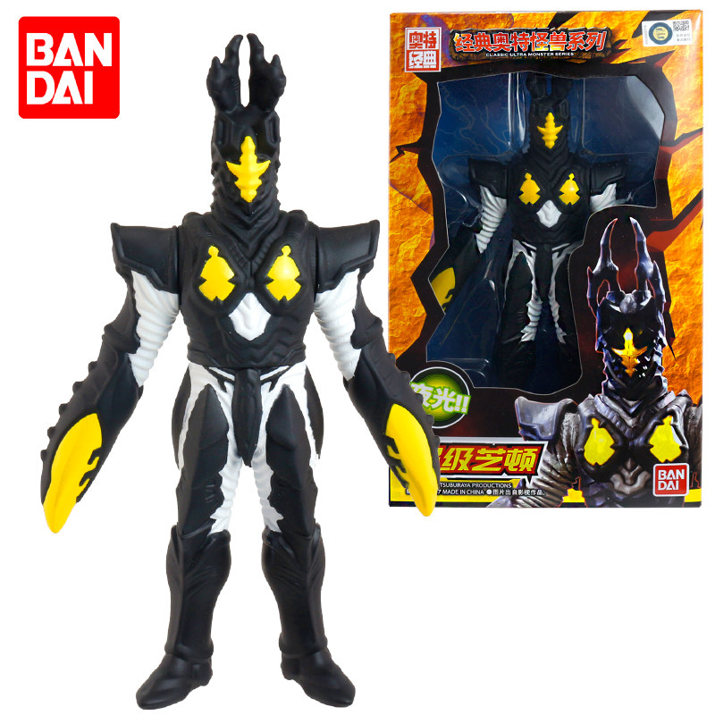 奥特曼可动人偶 万代_芝顿怪兽奥特曼玩具万代软胶关节可动发光人偶