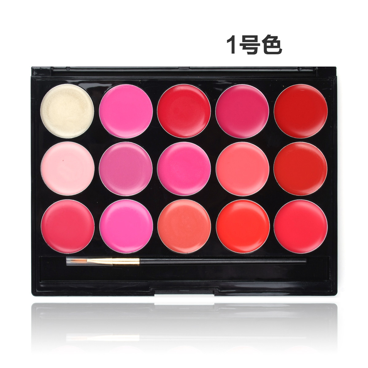 热销欧莱雅口红盘泰国_丹妮深蓝15色口红盘 唇彩盘唇蜜盒送刷子唇蜜