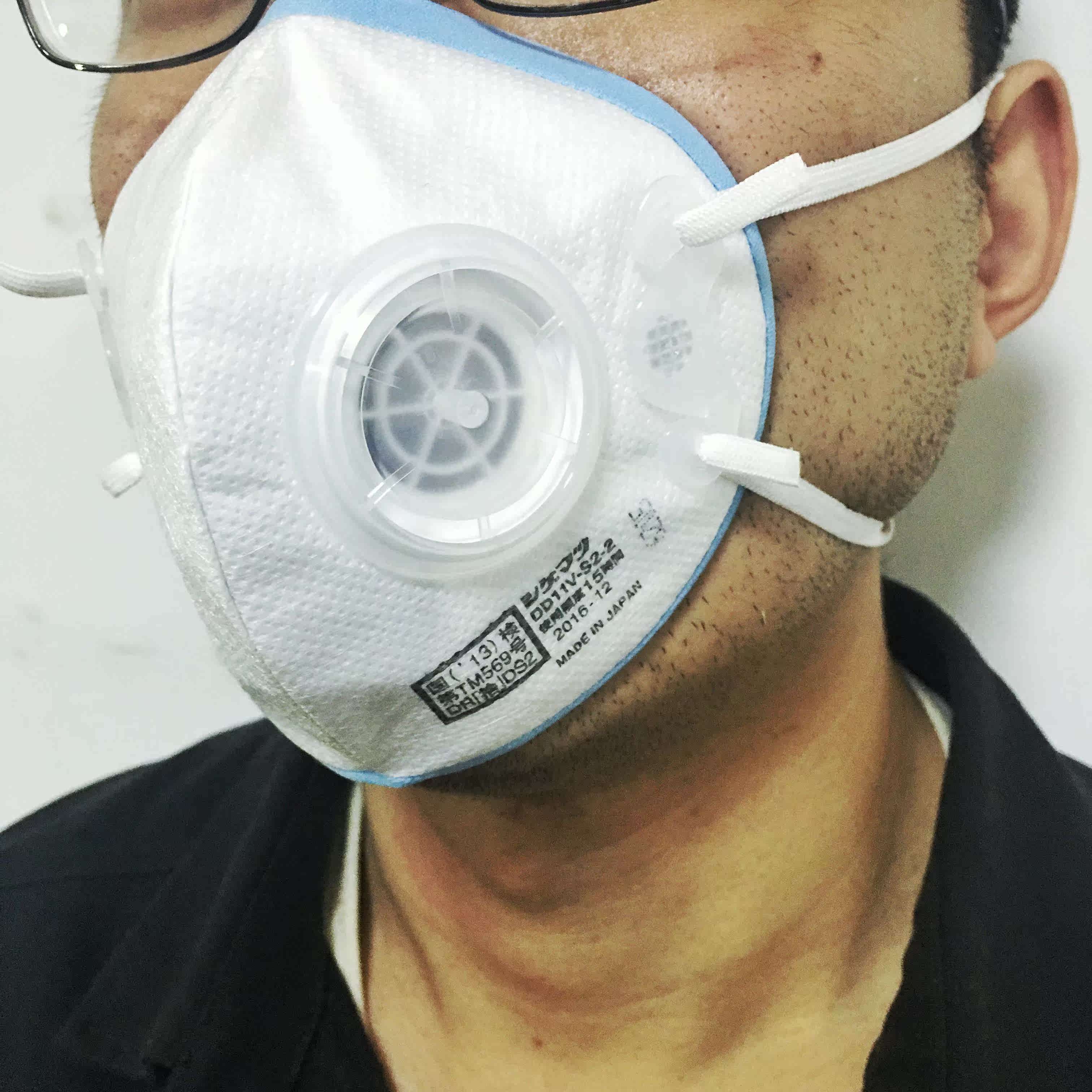 日本口罩pm2_日本进口 重松口罩dd11v-s2-2 有呼吸阀 防雾霾 防pm2.