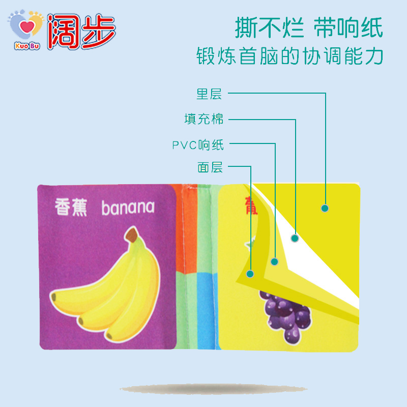 0-1-3岁宝宝布书早教婴儿童书籍撕不烂6-12个