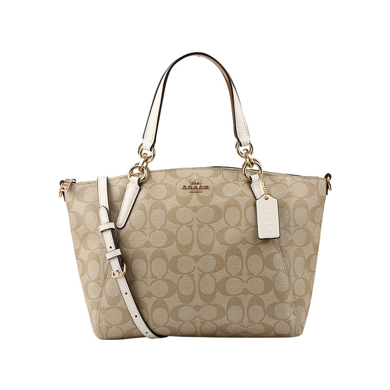 小包斜挎_coach/蔻驰经典款c纹手提包单肩包斜挎包中号饺子包女包