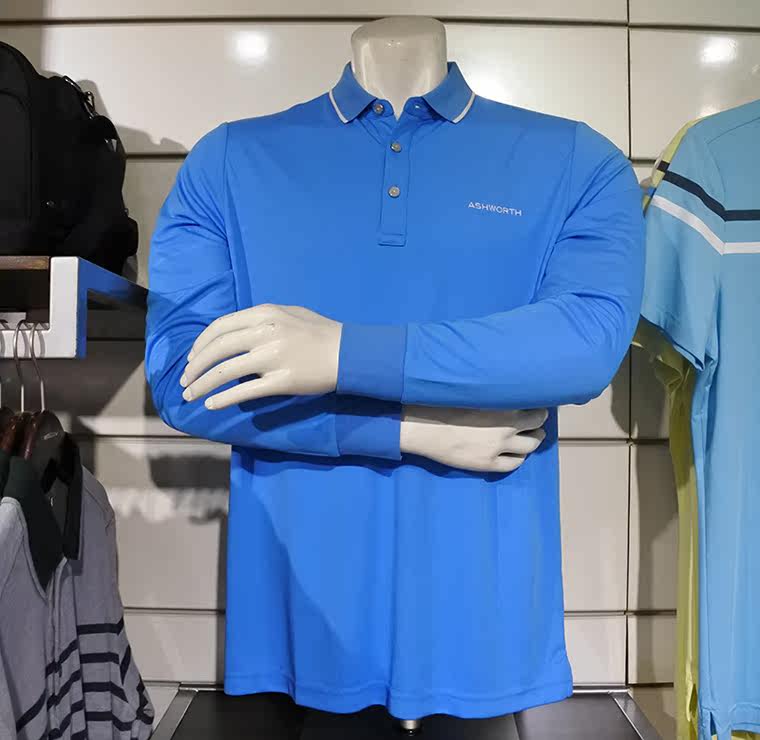 专柜正品 ashworth 雅狮威 高尔夫长袖t恤衫 速干排汗tg83-kzc-mt