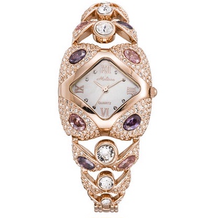 好货 正品melissa/玛丽莎时尚手链表水晶彩钻手表女