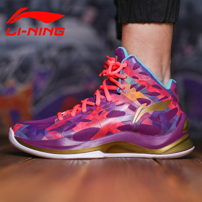 cba篮球鞋男高帮_李宁2018音速3代cba春秋款实战透气减震超轻高帮篮球