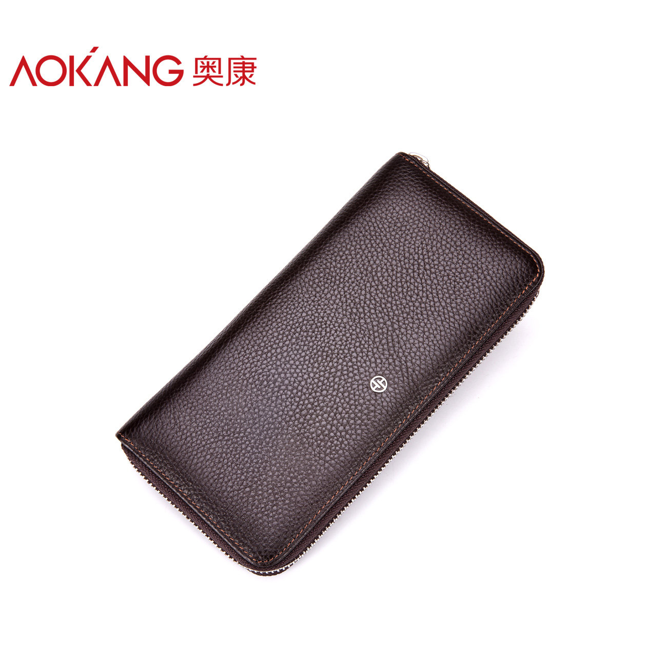 奥康手拿包新款钱包男长款拉链男包青年手机包男士手包手抓包