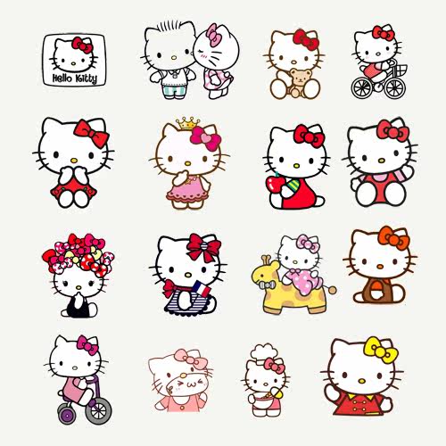 一折hello kitty贴纸本
