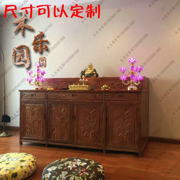 新中式新款佛柜雕刻佛龛神台实木可定制家具圣诞节新品