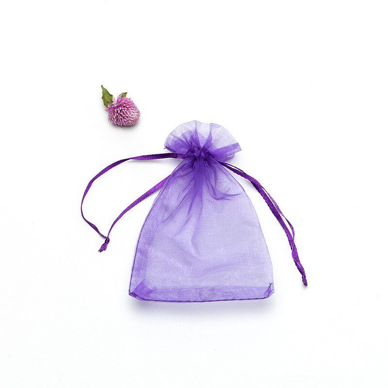 试用装包装袋 抽绳_珍珠纱袋定制束口袋透明喜糖袋子小号包装袋抽绳