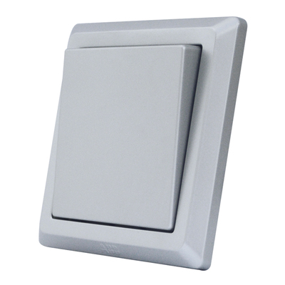 abb开关插座面板德逸系列银色单开双控开关86型一位双控ae105-s