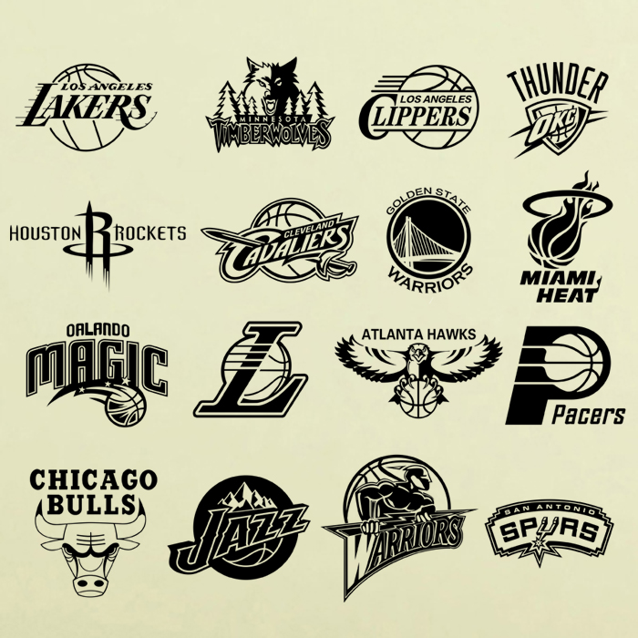 nba联赛湖人队徽墙贴洛杉矶湖人队logo贴画卧室宿舍装饰贴纸nm302