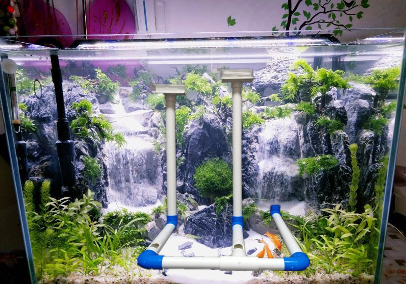 流沙瀑布水中瀑布鱼缸草缸动态造景 水动力无噪音可完全置于水下