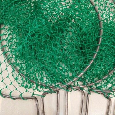 不锈钢电抄网头防挂渔具配件大物实心抄网圈钓鱼用品捕鱼捞鱼网兜