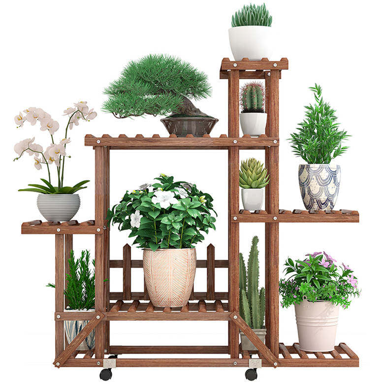 家用花架子室内外盆栽绿植置物架吊兰架阳台盆景多功能落地收纳架