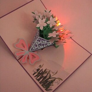 抖音生日卡片贺卡卡纸生日快乐对折表白时尚节日怀旧贺卡卡通新婚