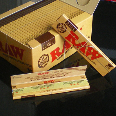 进口raw 卷烟纸 110mm 粽色慢燃一册32张 满5册包邮10册 送卷烟器