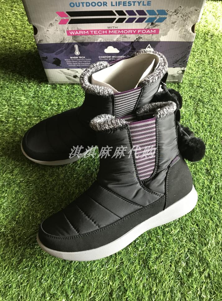 skechers 斯凯奇女士休闲靴 短靴 面包鞋 轻便棉鞋
