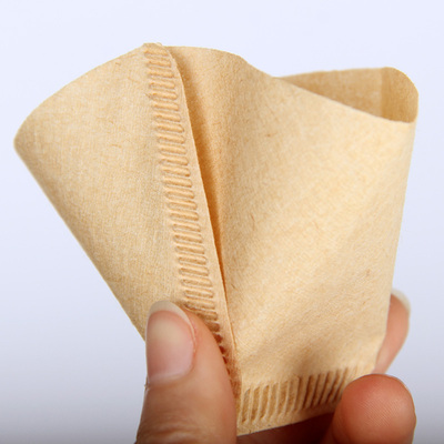 扇形滤纸100片滴漏式咖啡壶滤杯适用 天然无漂白咖啡粉过滤纸 v型