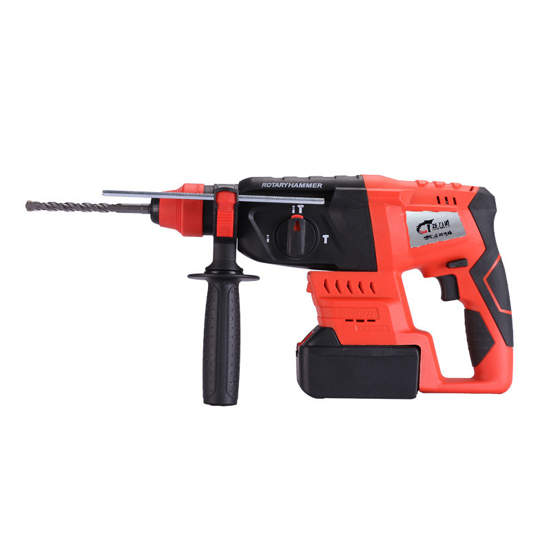 充电电锤直流无线充电冲击钻电镐锂电钻混凝土大功率电钻轻便三用