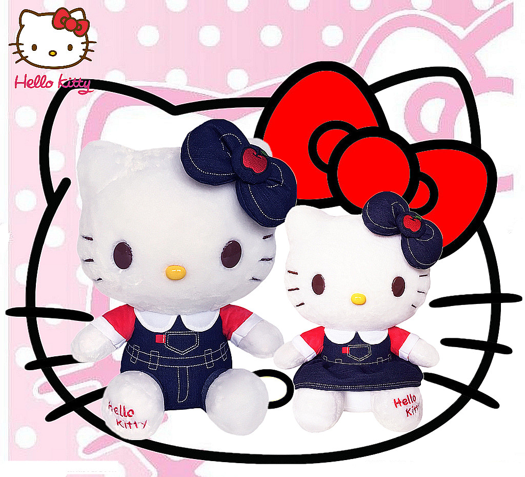 哈喽kt_正版hello kitty公仔哈喽kitty猫kt猫凯蒂猫娃娃毛绒玩具玩偶