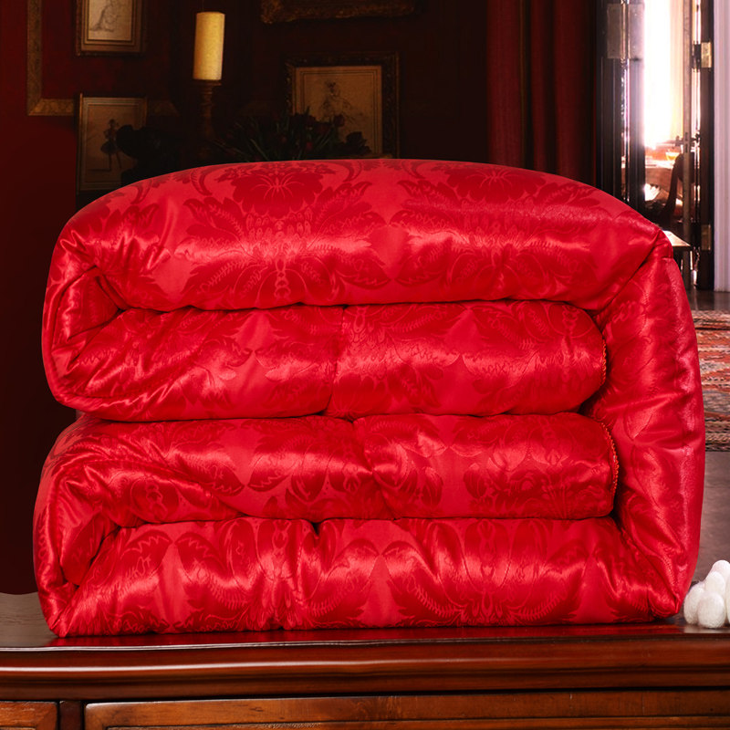 热销被子 加厚保暖 冬季_大红色结婚被子冬被加厚保暖春秋冬季被芯
